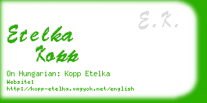 etelka kopp business card